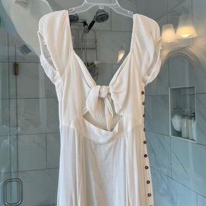 White linen freepeople frontie dress